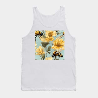 Honeycomb and Bee Pattern 7 Tank Top